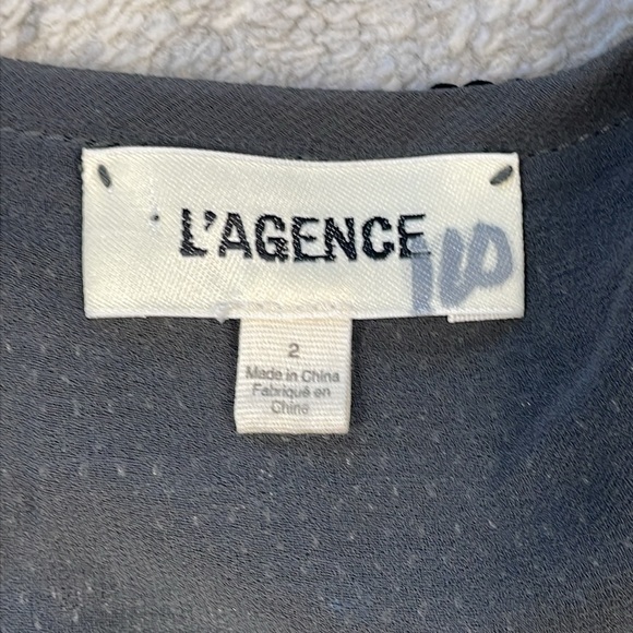 New L’Agence Nyla Sequin Embellished Charcoal Gray Black Mini Dress Cowl Sz 2 - Picture 8 of 13